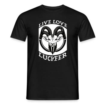 Occult Demon Lucifer goat Geschenkidee - Männer T-Shirt - Schwarz - Vorne - AI Model Male 178 light (178cm)