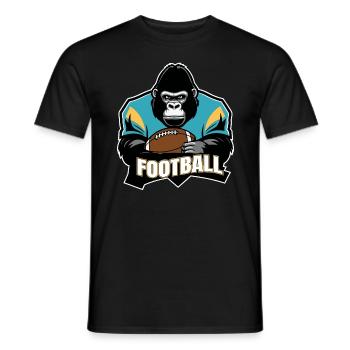 Gorille du football américain - T-shirt homme - noir - Devant - AI Model Male 178 light (178cm)