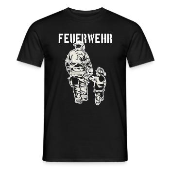 Fire brigade - Men's T-Shirt - black - Front - AI Model Male 178 light (178cm)