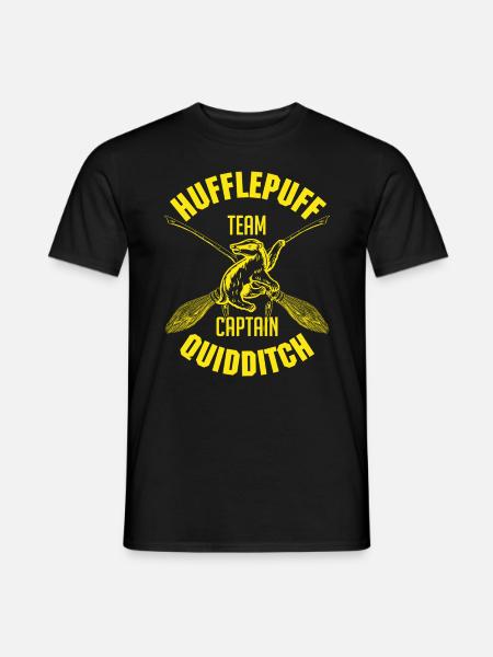 Harry Potter Hufflepuff Team Captain Quidditch - Männer T-Shirt - Schwarz