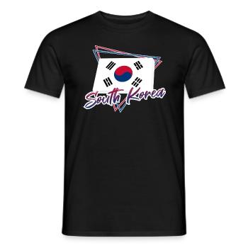 Corée du Sud - T-shirt homme - noir - Devant - AI Model Male 178 light (178cm)