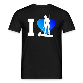 Stand up Paddle Board Standup Paddle Sup - T-shirt homme - noir - Devant - AI Model Male 178 light (178cm)