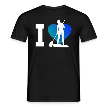 Standup Paddle Sup Standup Paddle Femmes - T-shirt homme - noir - Devant - AI Model Male 178 light (178cm)