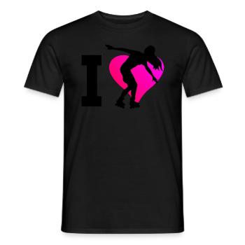 Roller Skating Roller Skates Roller Skating Rollerskat - Men's T-Shirt - black - Front - AI Model Male 178 light (178cm)