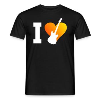 Guitare Hommes Guitare Guitariste Femmes Guitare Joue - T-shirt homme - noir - Devant - AI Model Male 178 light (178cm)