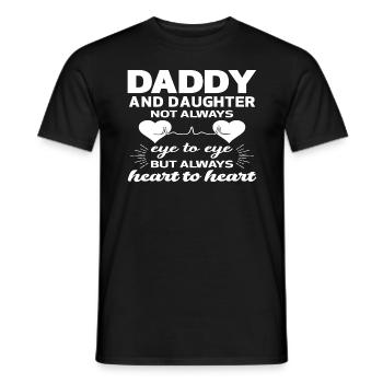 father and daughter - Men's T-Shirt - black - Front - AI Model Male 178 light (178cm)
