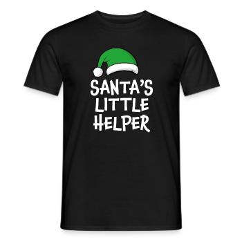 Der kleine Helfer des Weihnachtsmanns - Männer T-Shirt - Schwarz - Vorne - AI Model Male 178 light (178cm)