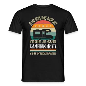 Pas parfait mais je suis camping-cariste - T-shirt homme - noir - Devant - AI Model Male 178 light (178cm)