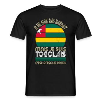 Je ne suis pas parfait mais je suis Togolais - T-shirt homme - noir - Devant - AI Model Male 178 light (178cm)