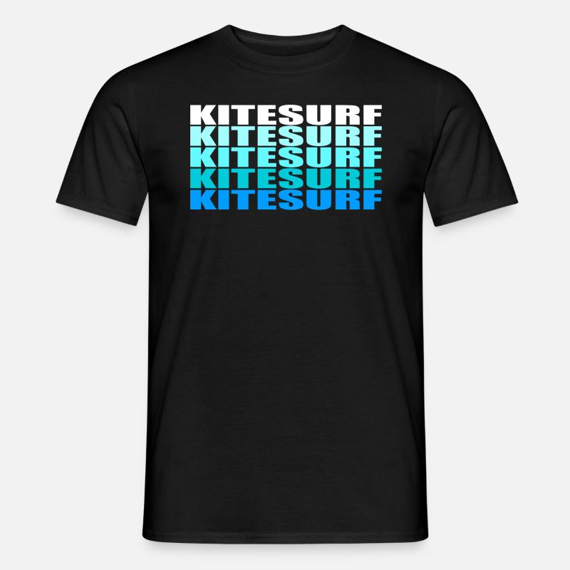 Kitesurf - Männer T-Shirt - Schwarz