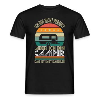 I'm not perfect, but I'm a camper - Men's T-Shirt - black - Front - AI Model Male 178 light (178cm)