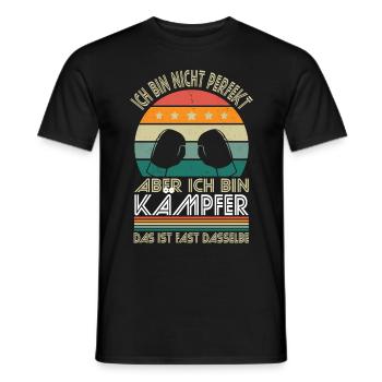 I'm not perfect, but I'm a fighter - Men's T-Shirt - black - Front - AI Model Male 178 light (178cm)