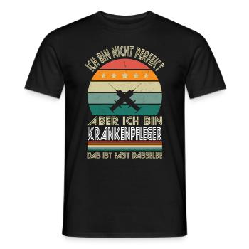 I'm not perfect, but I'm a nurse - Men's T-Shirt - black - Front - AI Model Male 178 light (178cm)