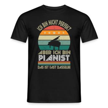 I'm not perfect, but I'm a pianist - Men's T-Shirt - black - Front - AI Model Male 178 light (178cm)