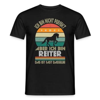 I'm not perfect, but I'm a rider - Men's T-Shirt - black - Front - AI Model Male 178 light (178cm)