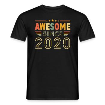 Vintage Legend 2020 Geschenk von 2020 - Geboren im Jahr 2020 - Männer T-Shirt - Schwarz - Vorne - AI Model Male 178 light (178cm)