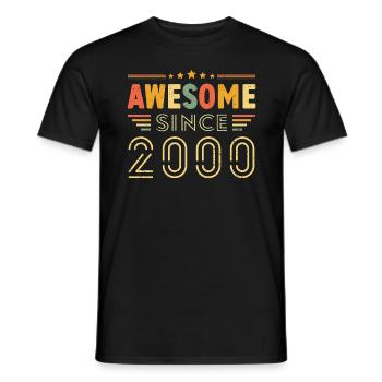 Millésime Légende 2000 Cadeau de 2000 - Né en 2000 - T-shirt homme - noir - Devant - AI Model Male 178 light (178cm)
