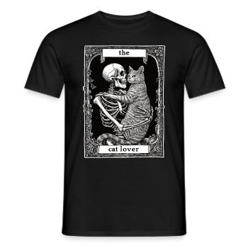 L’amoureux des chats - T-shirt homme - noir - Devant - AI Model Male 178 light (178cm)