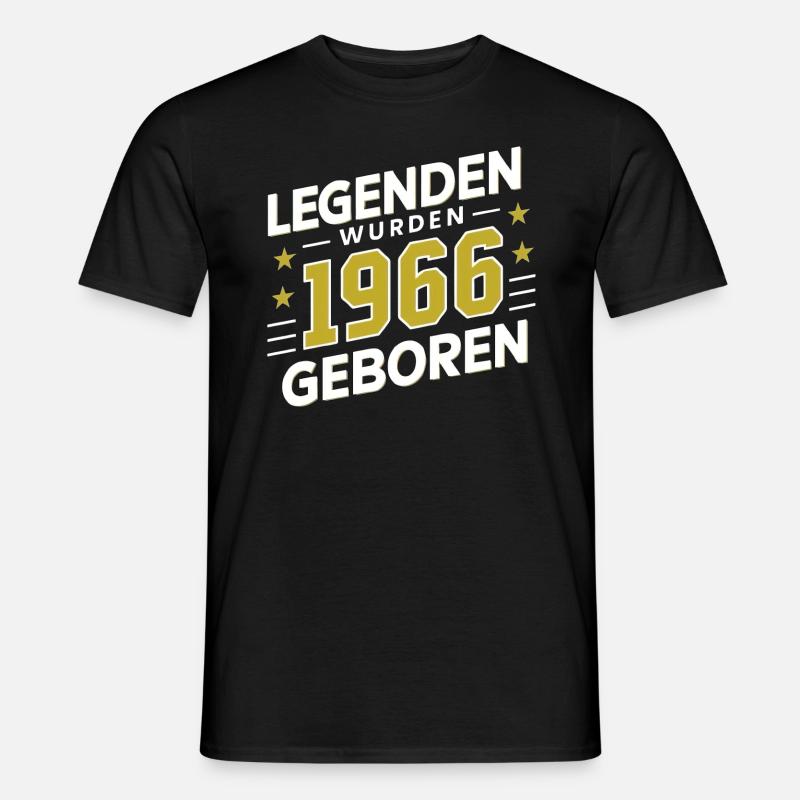 Legenden Wurden 1966 Geboren - Männer T-Shirt - Schwarz
