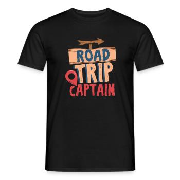 Roadtrip Kapitän - Rundreise Reise Ausflug Reisen - Männer T-Shirt - Schwarz - Vorne - AI Model Male 178 light (178cm)