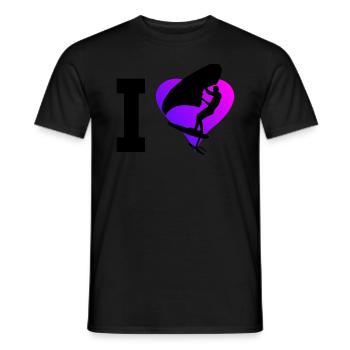 Femmes hommes wingsurfen wingfoil wingsurfsurf - T-shirt homme - noir - Devant - AI Model Male 178 light (178cm)