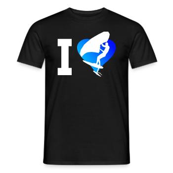 Women wingsurfing wingfoil wingsurf Men - Men's T-Shirt - black - Front - AI Model Male 178 light (178cm)