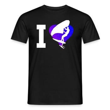 foilwing femme hydroptère aile aileurfe - T-shirt homme - noir - Devant - AI Model Male 178 light (178cm)