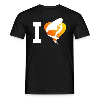hydroptère wingfoil wingsurf hommes femmes foilwing - T-shirt homme - noir - Devant - AI Model Male 178 light (178cm)