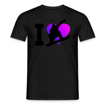 Snowboarder femmes sports d'hiver hommes snowboard - T-shirt homme - noir - Devant - AI Model Male 178 light (178cm)