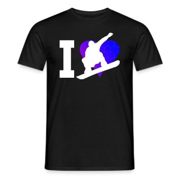 Sports d'hiver snowboarders hommes snowboard femmes - T-shirt homme - noir - Devant - AI Model Male 178 light (178cm)