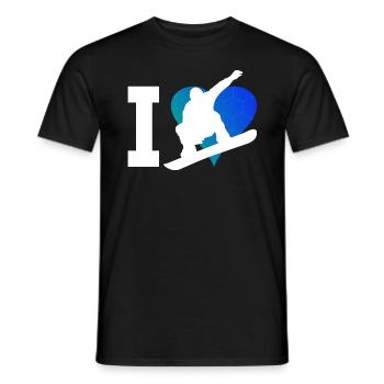 Snowboard snowboarders hommes femmes sports d'hiver - T-shirt homme - noir - Devant - AI Model Male 178 light (178cm)