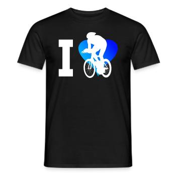 Vélo de route hommes Vélo de route femmes Cyclistes sur route - T-shirt homme - noir - Devant - AI Model Male 178 light (178cm)