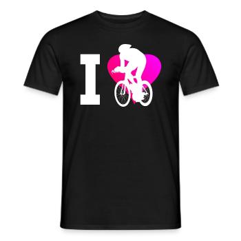 Road bike racing cycling Road bike racing cyclist - Men's T-Shirt - black - Front - AI Model Male 178 light (178cm)