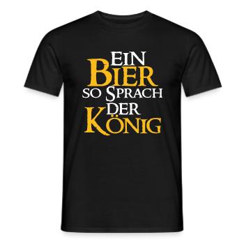 Ein Bier So Sprach Der König - Bier Spruch - Männer T-Shirt - Schwarz - Vorne - AI Model Male 178 light (178cm)