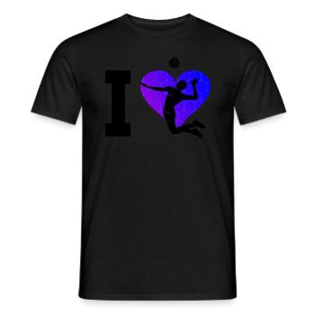 Beach Volleyball Beach Volley Volley Volleyball - Men's T-Shirt - black - Front - AI Model Male 178 light (178cm)