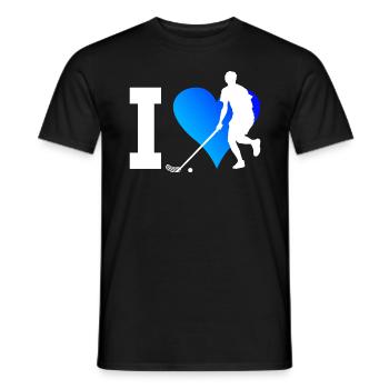 Hockey Unihockeyspielen Salibandy Unihockey - Männer T-Shirt - Schwarz - Vorne - AI Model Male 178 light (178cm)