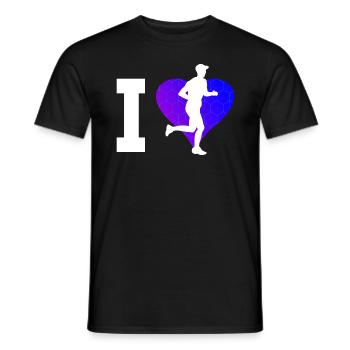 Running Marathon Cross Country Running - Men's T-Shirt - black - Front - AI Model Male 178 light (178cm)