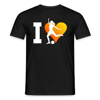 Fussball Fussballspielen Fussballspieler Damen - Männer T-Shirt - Schwarz - Vorne - AI Model Male 178 light (178cm)