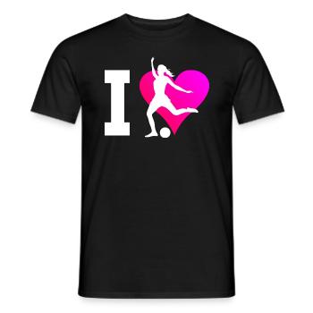 Herren Fussballer Damen Fussballspieler Fussball - Männer T-Shirt - Schwarz - Vorne - AI Model Male 178 light (178cm)