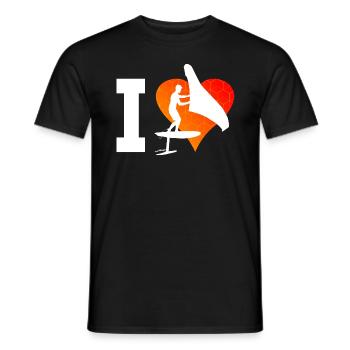 wingsurfen Herren wingsurf wingfoil hydrofoil - Männer T-Shirt - Schwarz - Vorne - AI Model Male 178 light (178cm)