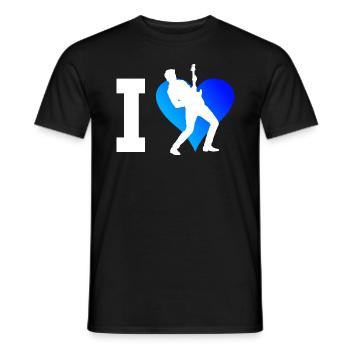 Guitare électrique Guitare classique Hommes - T-shirt homme - noir - Devant - AI Model Male 178 light (178cm)