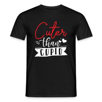 Cuter Than Cupid - Valentinstag - Männer T-Shirt - Schwarz - Vorne - AI Model Male 178 light (178cm)