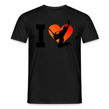 classical guitar electronic guitar Gitarrenspieler - Männer T-Shirt - Schwarz - Vorne - AI Model Male 178 light (178cm)