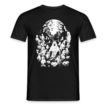 Conception d’Halloween de maison hantée - T-shirt homme - noir - Devant - AI Model Male 178 light (178cm)