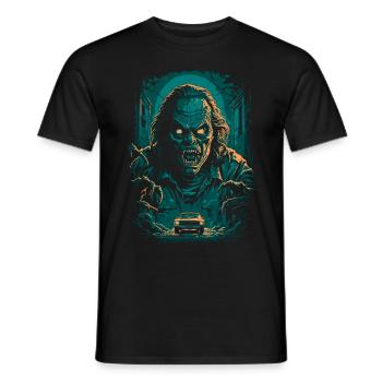 Horror Movie Addict - Illustration de monstre - T-shirt homme - noir - Devant - AI Model Male 178 light (178cm)