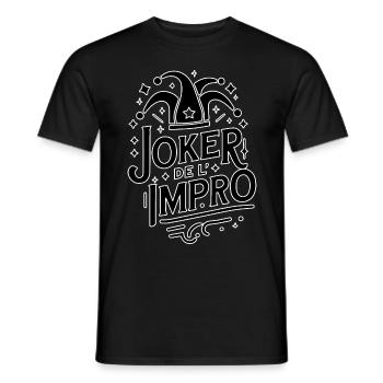 Joker de l'impro, cadeau amateur theatre - T-shirt homme - noir - Devant - AI Model Male 178 light (178cm)