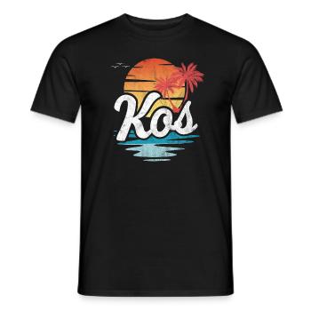 Kos - Männer T-Shirt - Schwarz - Vorne - AI Model Male 178 light (178cm)