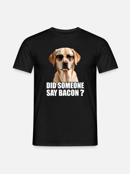Labrador Bacon - Männer T-Shirt - Schwarz
