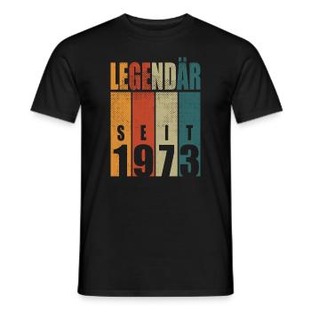 Anniversaire Dicton Légendaire Depuis 1973 Millésime - T-shirt homme - noir - Devant - AI Model Male 178 light (178cm)