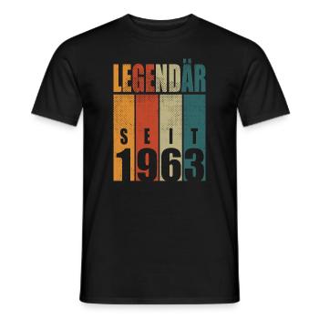 Anniversaire Dicton Légendaire Depuis 1963 Millésime - T-shirt homme - noir - Devant - AI Model Male 178 light (178cm)